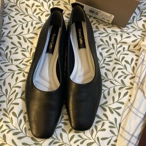 Franco sarto Vana black flats square toe size 9.5 NWT
